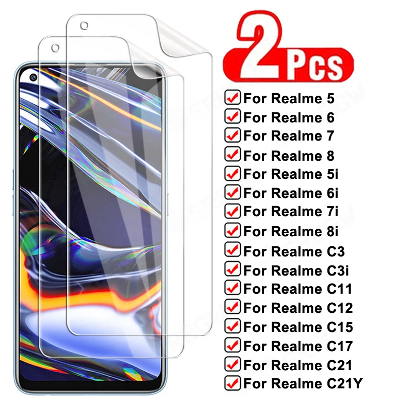 

Гидрогелевая пленка 999D для OPPO Realme 5 6 7 8 Pro 5i 6i 7i 8i, защитная пленка для экрана C3 C3i C11 C12 C15 C17 C21 C21Y, 2 шт.