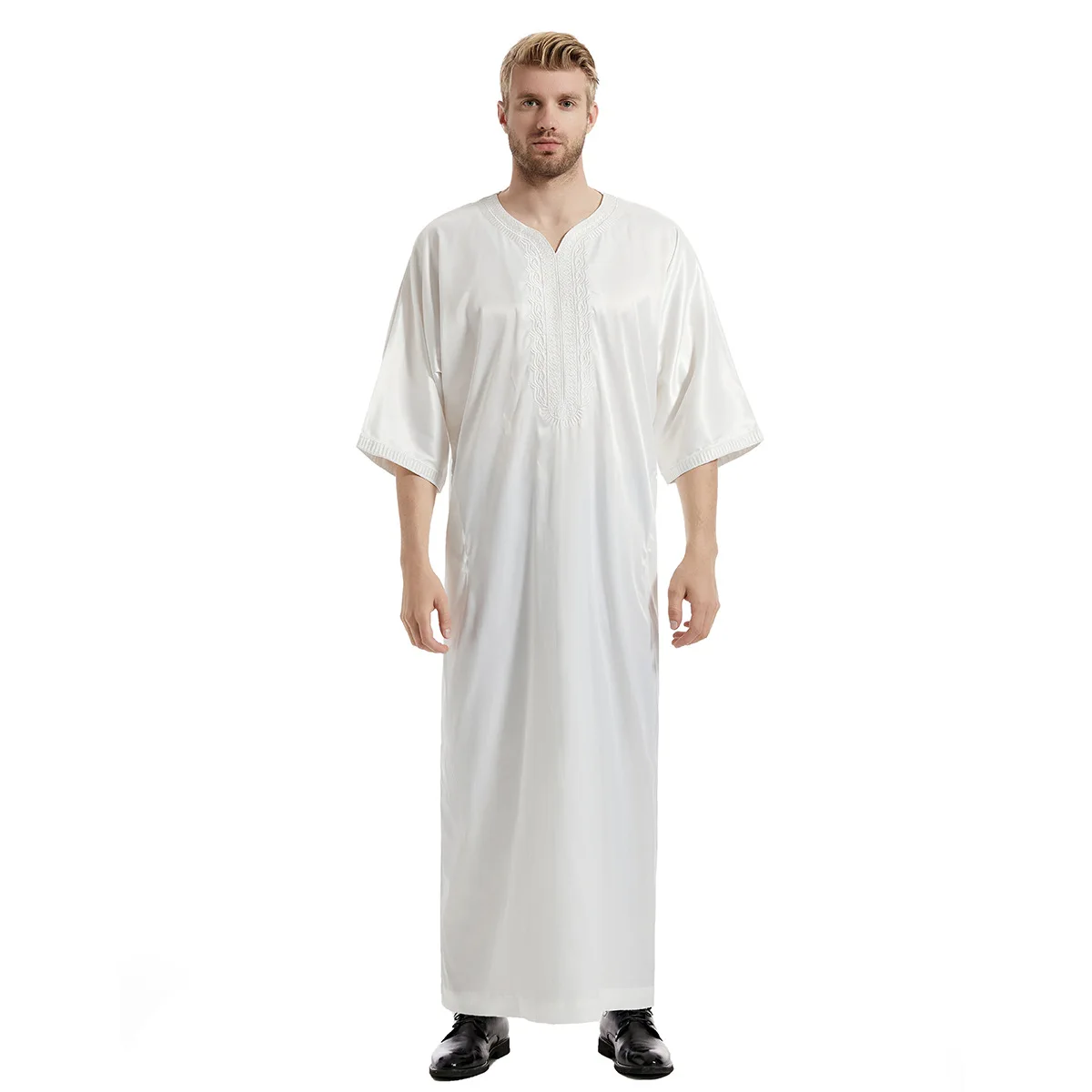 Muslim Men Clothing Abaya Islam Musulmane Pour Homme Kaftan Leisure Jubb Moroccan Thobe Saudi Arabia Pakistan Dubai Islamic Robe