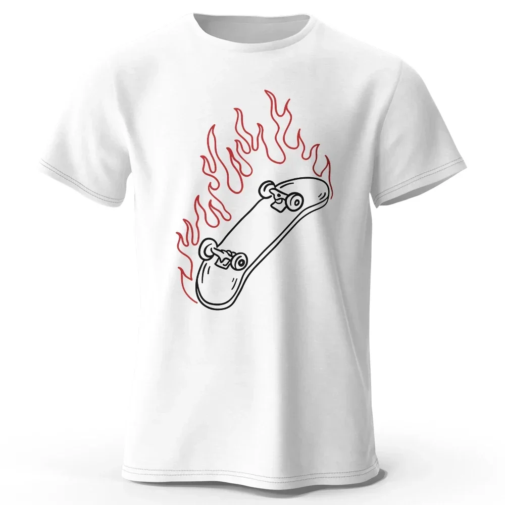 Скейтборд с узором в стиле хип-хоп забавная новинка футболка принтом трендовая