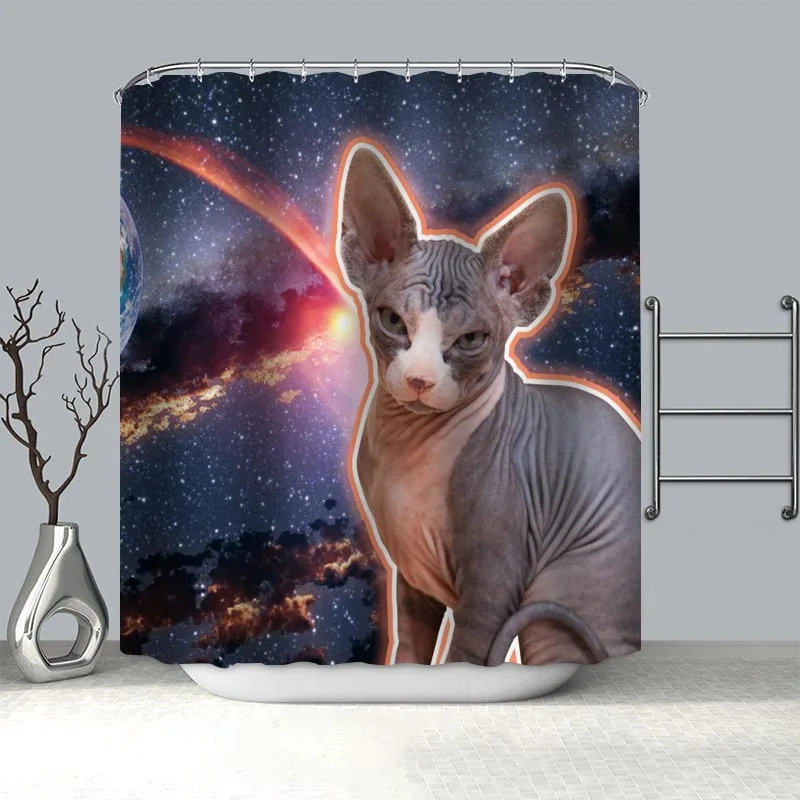 

Забавная душевая занавеска в форме кота, 0929 х18 см