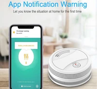 tuya smart wifi smoke detector sensor 80db alarm fire smoke detector wifi fire protection home security alarm smart life app
