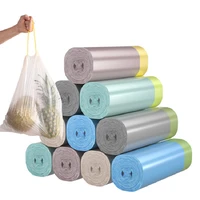 2 rolls 30 pcs household disposable trash pouch pliable kitchen cleaning storage garbage bag plastic bag anti leak