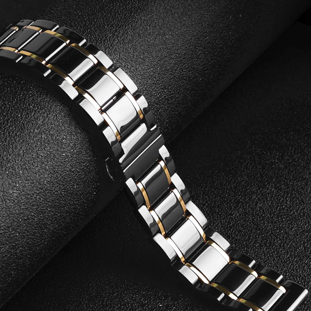 Ceramic Strap for Apple Watch Band 45mm 41mm 44mm 40mm 42mm Metal Stainless Steel Butterfly Buckle for iWatch 87654SE Ultra 49mm