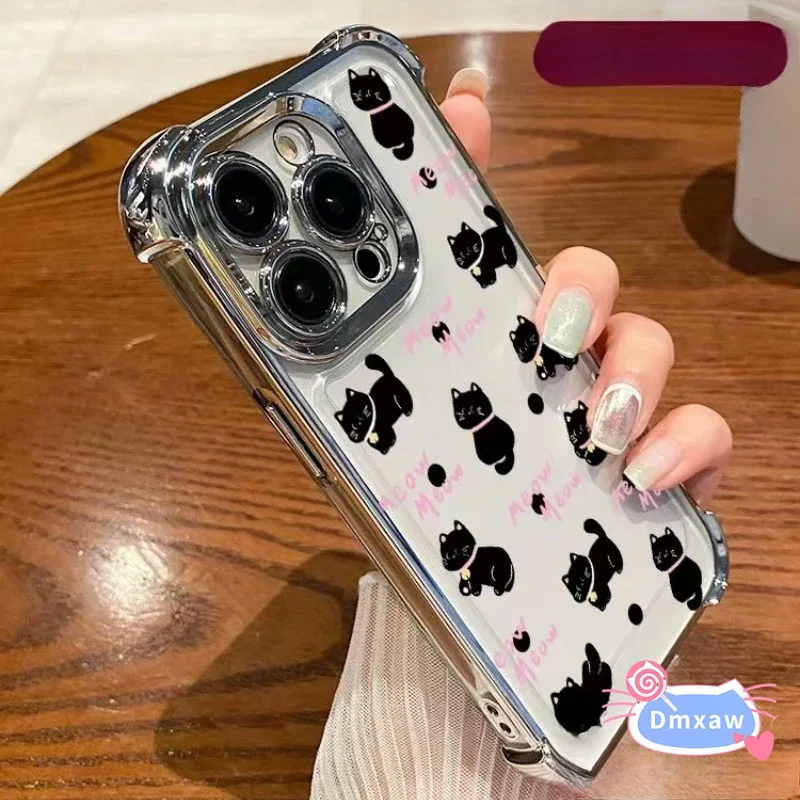 Для OPPO A97 A93S A78 A58X A57 A77 A7 A5S A12 F11 Find X7 Ultra Reno 8Z 7Z 8 7 Lite Чехол для телефона с милым черным