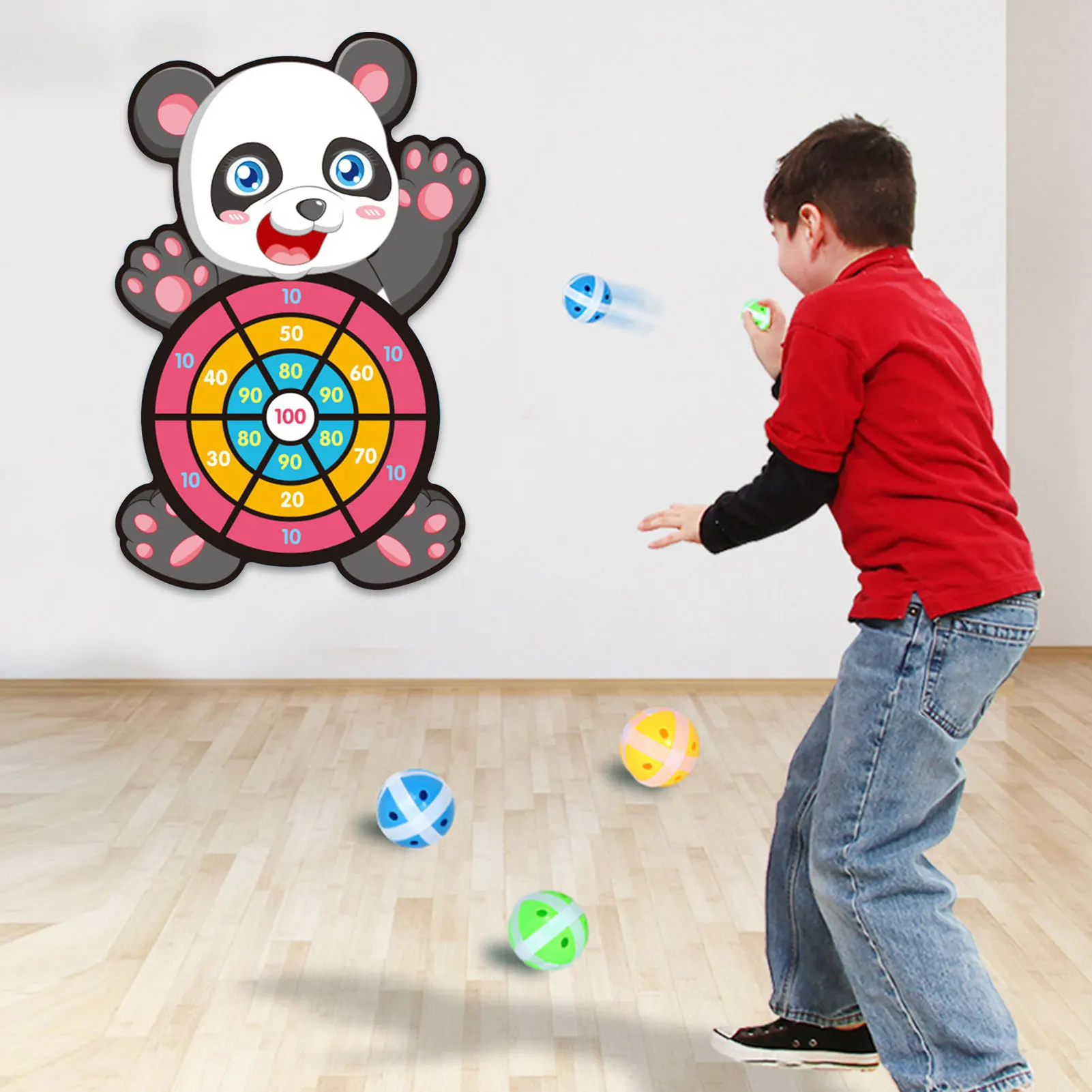 

Kids Target Sticky Ball Dart Board Interactive Toys Cute Pattern Attractive Outdoor Indoor Games For Children