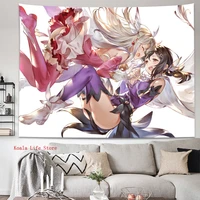 anime kawaii home decor tapestry cute lovely tapestries room decorative wall hanging 3d print for living room wall carpet