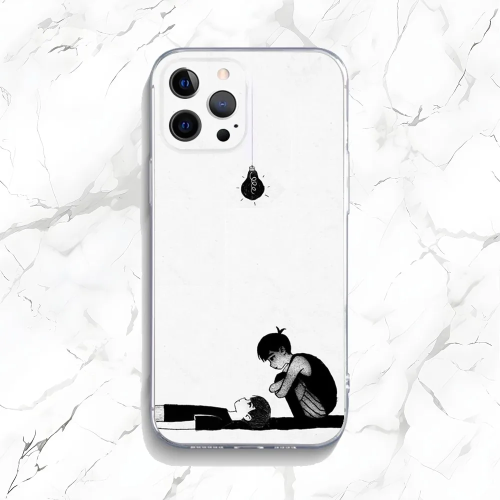 Игровой чехол для телефона Omori iPhone 15 14 13 12 11 Plus Pro Max XR XS X 7 8 SE прозрачный силиконовый