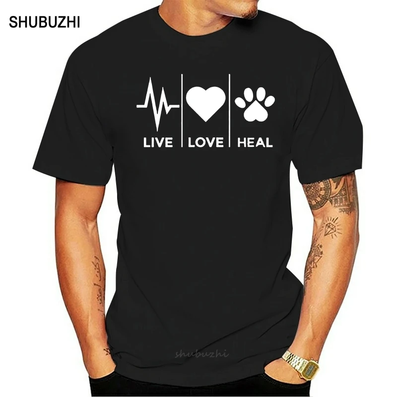 

Live Love Heal T-Shirt, Future Veterinarian, Veterinarian School, Vet School, Ve Loose Size Top Tee Shirt