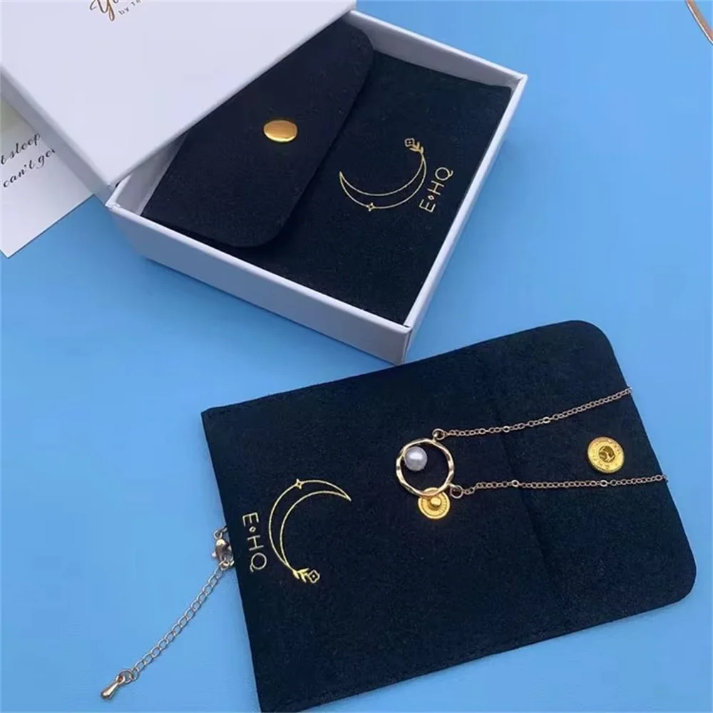 Изготовленная на заказ замшевая сумка для упаковки ювелирных изделий из