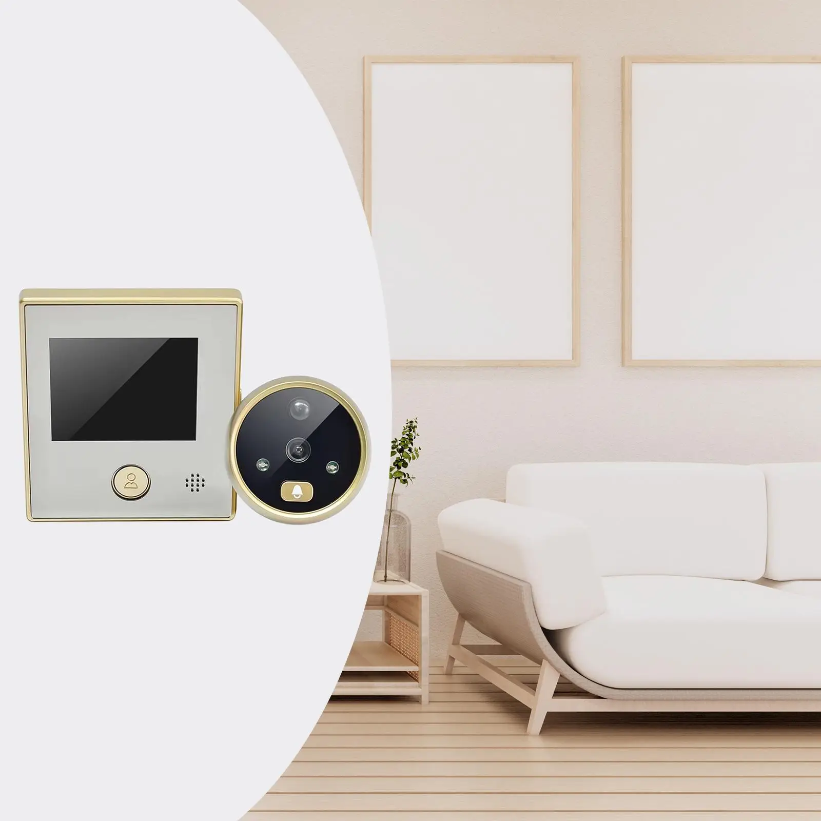 

Automatic Security Door Bells 1200mAh Battery Protection Recording Night Visions Monitoring for Indoor Office and Home