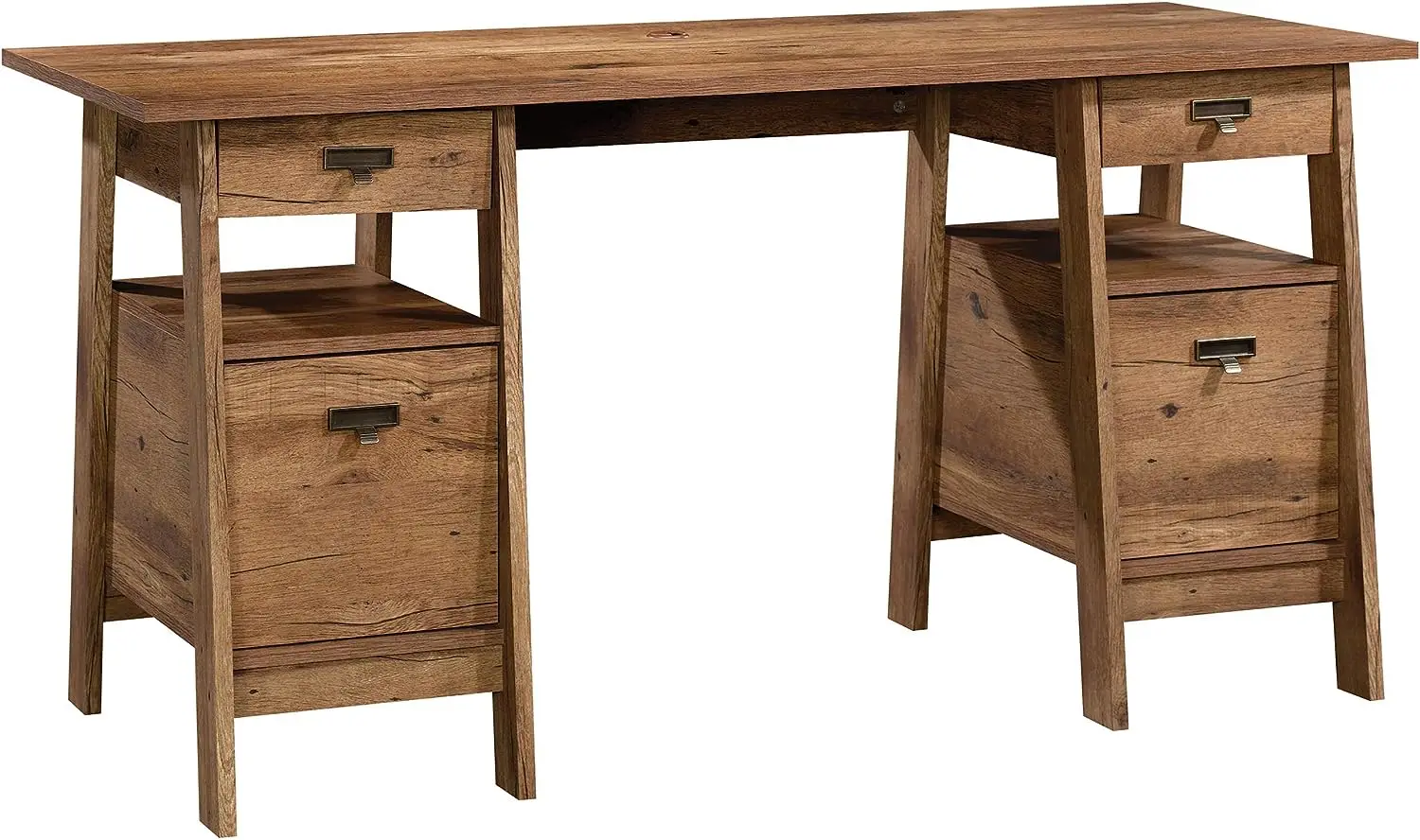 

Executive Trestle Desk, Vintage Oak finish