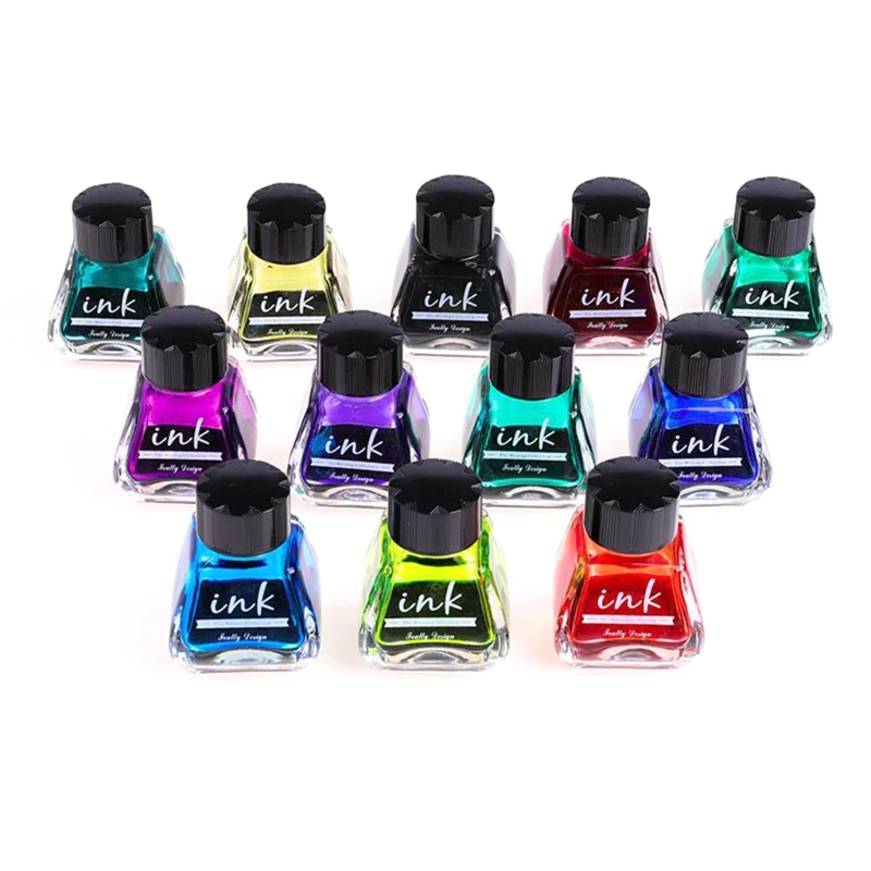 

1 Bottle Pure Colorful 30ml Fountain Pen Ink Non-carbon Refilling Inks Stationery School Office Supplies JIAN