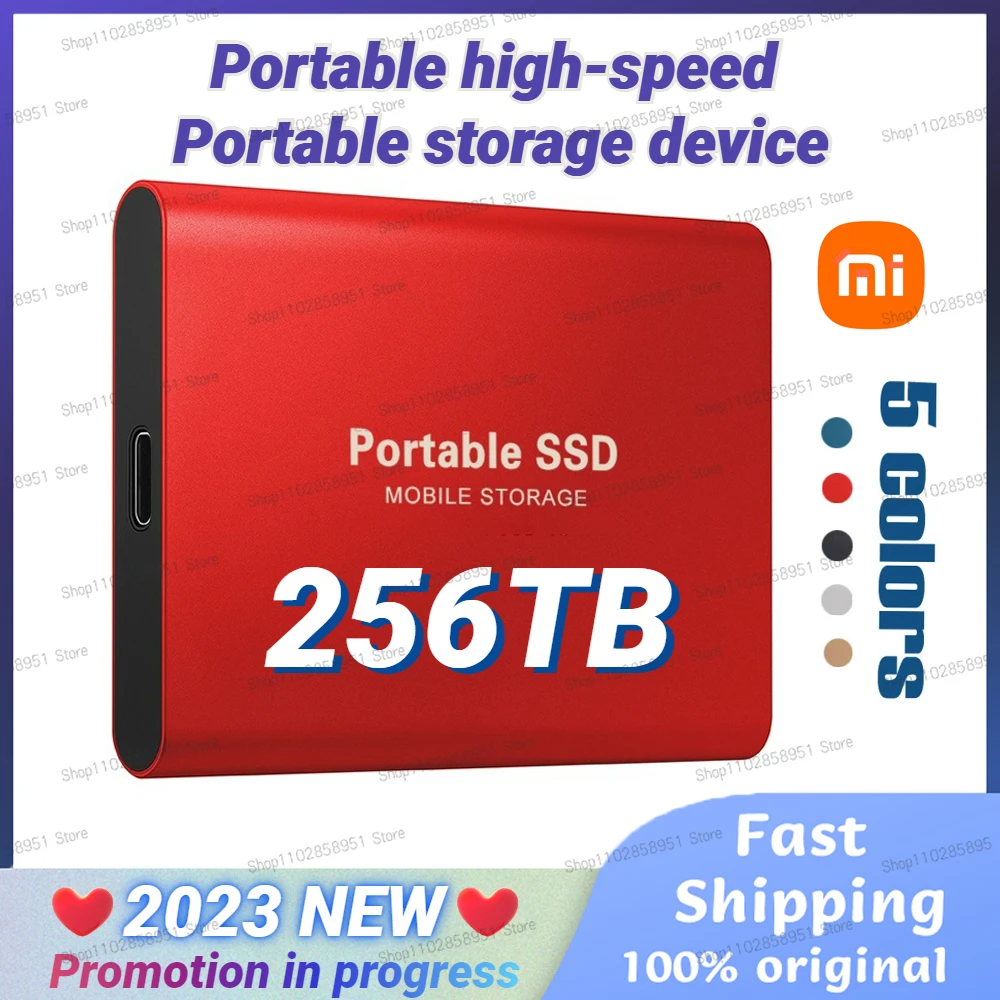 

256TB Portable High-speed Mobile Solid State Drive 128TB 16TB 8TB SSD Mobile Hard Drives External Storage Decives for Laptop ps5