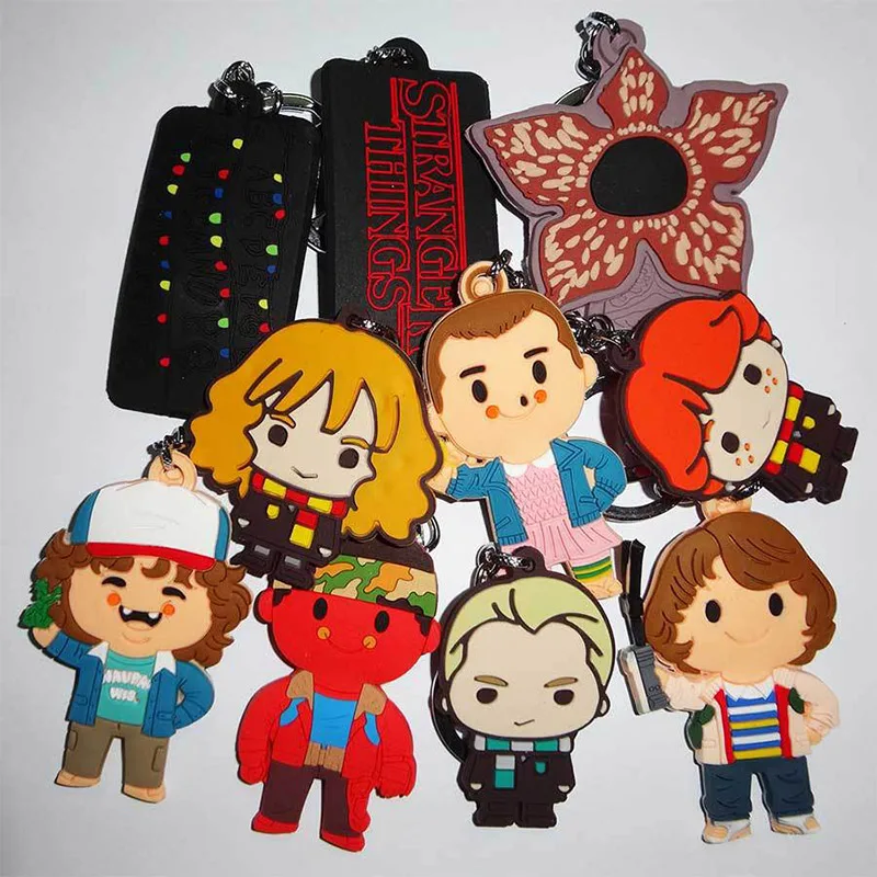 

Anime Stranger Things Keychain Kawaii Keyring Bag Decoration Girl Women Boy Gift