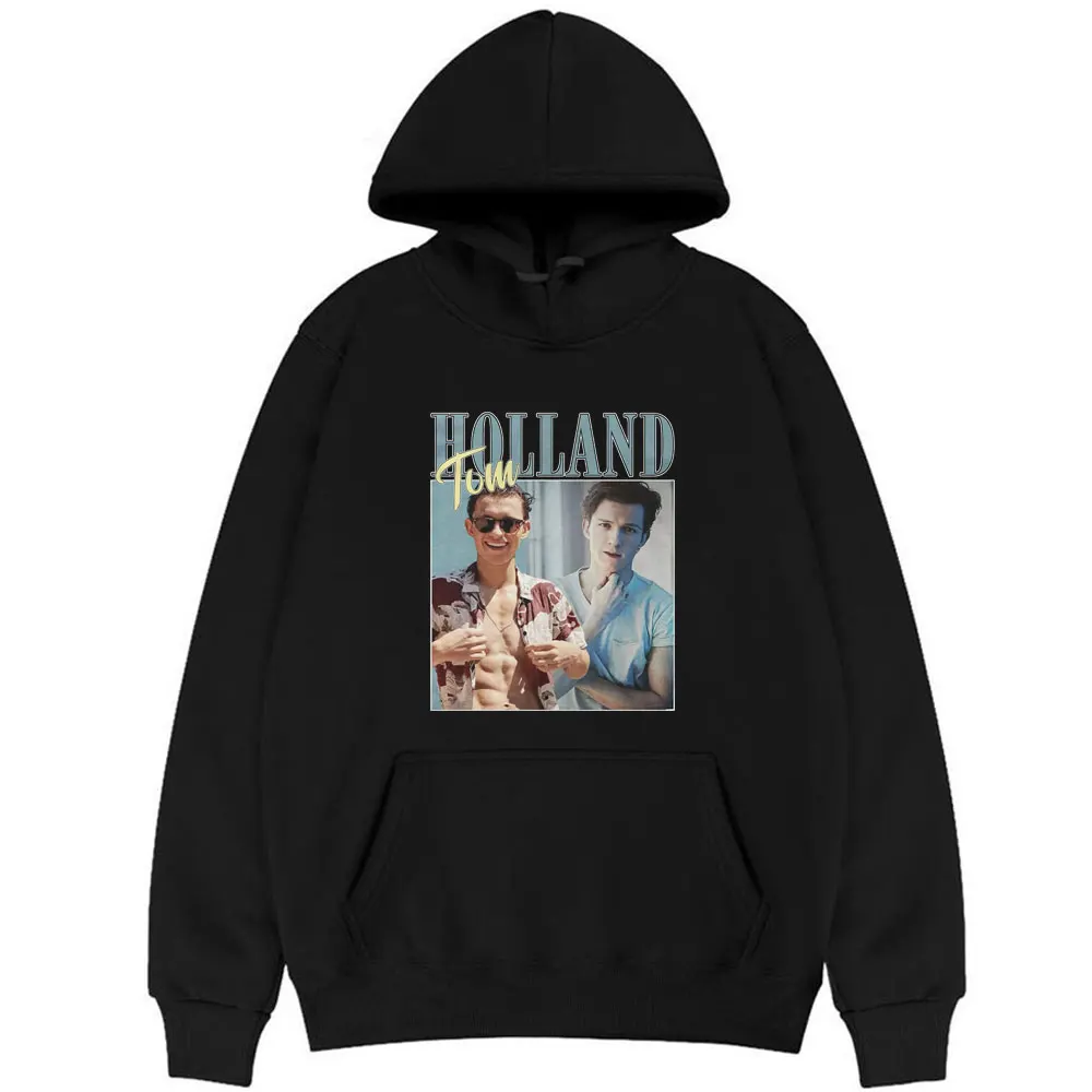 

Tom Holland Same Style Print Hoodie Hip Hop Sweatshirt Hipster Streetwear Men Women Fashion EU Trend Hoodies Mens Loose Pullover
