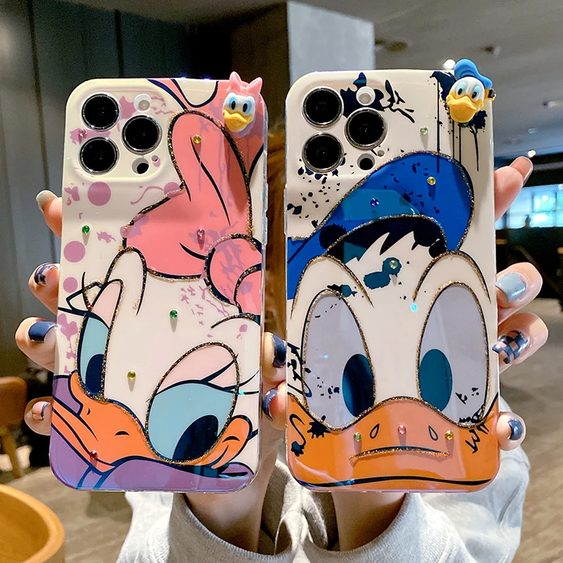 

DISNEY Luxury Donald Daisy Duck Phone Case For Huawei P20 P30 P40pro mate30 Honor 20 nova5 nova6se nova8 Cover