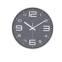 New 12-inch 30CM silent wall clock creative fashion home living room stereo digital simple watch