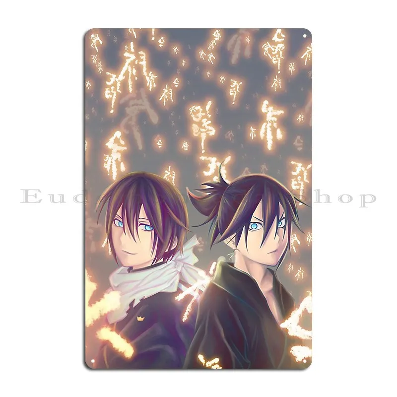 Фото Noragami Yato и Yaboku металлический плакат для кинотеатра с ржавым дизайном №2