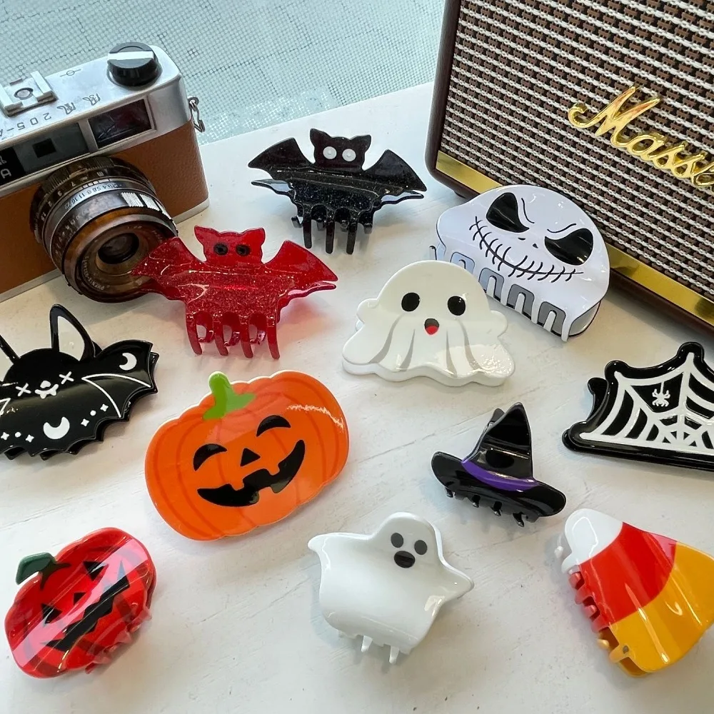 Заколка для волос в виде тыквы на Хэллоуин череп коготь заколка-призрак забавная