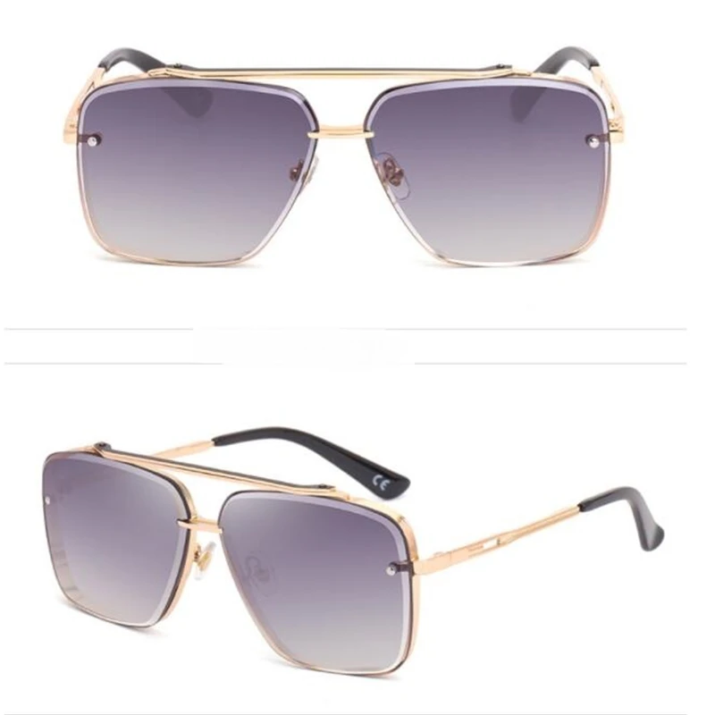 Fashionable metal square sunglasses for women Luxury quality designer glasses Sunshades for men and women Wholesale T057