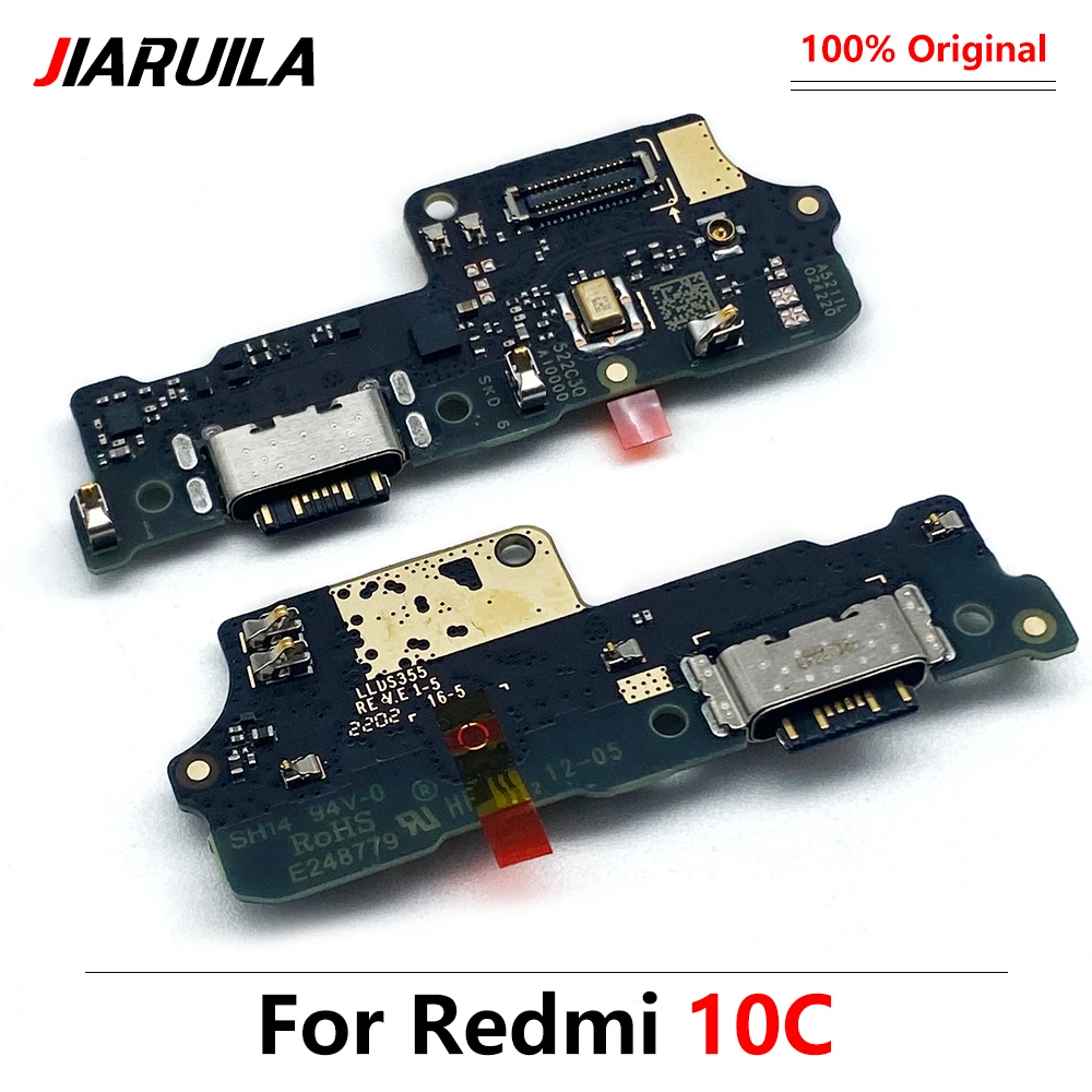 

100% Original Charger Board Flex For Xiaomi Redmi 10C USB Dock Charger Charging Port Connector Flex Cable Sub Board With Mic