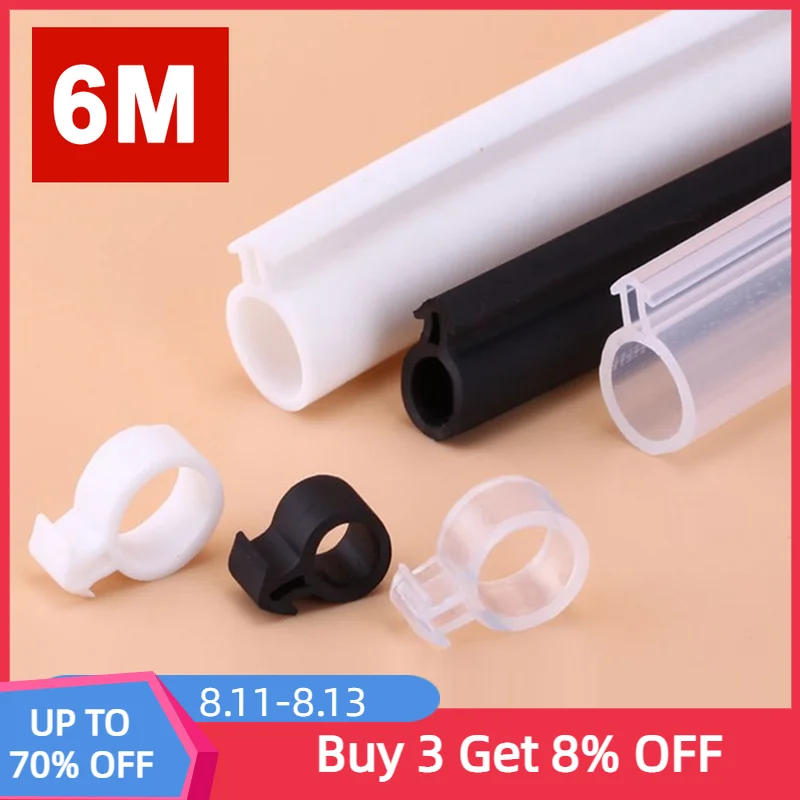 

6M Plastic Steel Door and Window Sealing Strip O Type TPE Rubber Soundproof Tape Energy Saving Insulation Weatherstrip