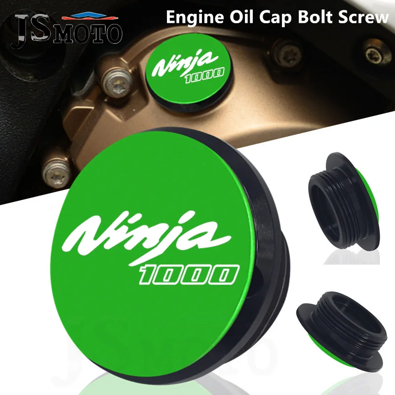 

NEW For Kawasaki NINJA 1000 Ninja1000 ninja1000 2010-2022 CNC Motorcycle Engine Oil Drain Plug Sump Nut Cup Cover Oil Filler Cap