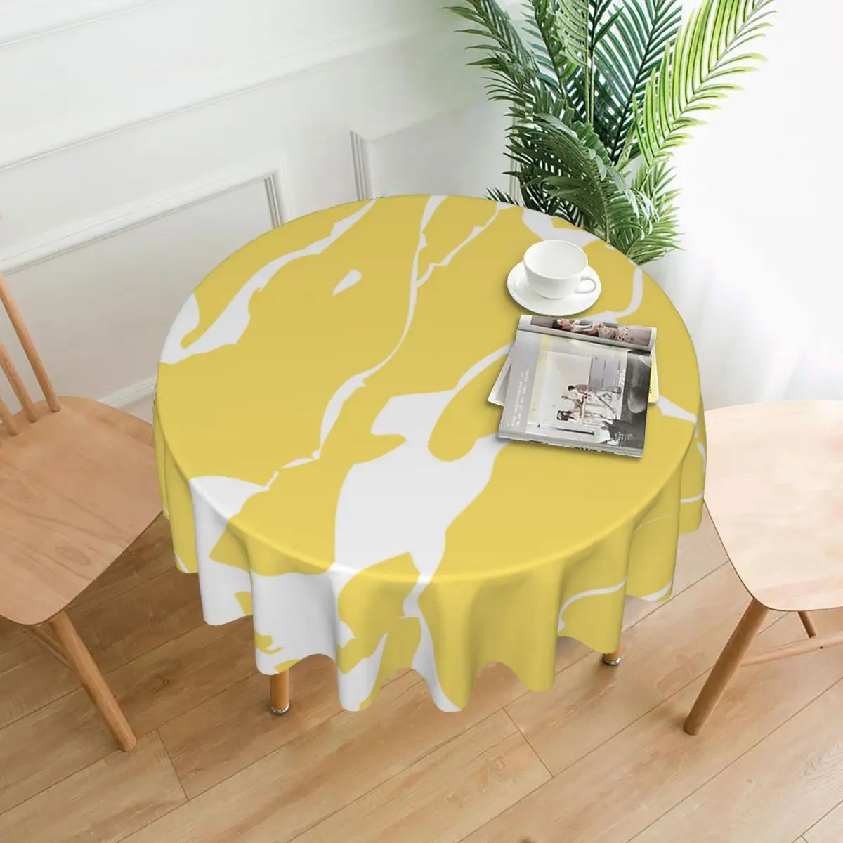 

Декоративная скатерть из золотистого мрамора, толстая круглая ткань для обеденного стола, скатерть для чайного столика
