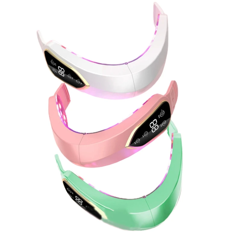 

V Shaped Face Lifting Device Vibration Face Massager LED Photon Therapy Device for FACIAL Lifting Belt Removal Double