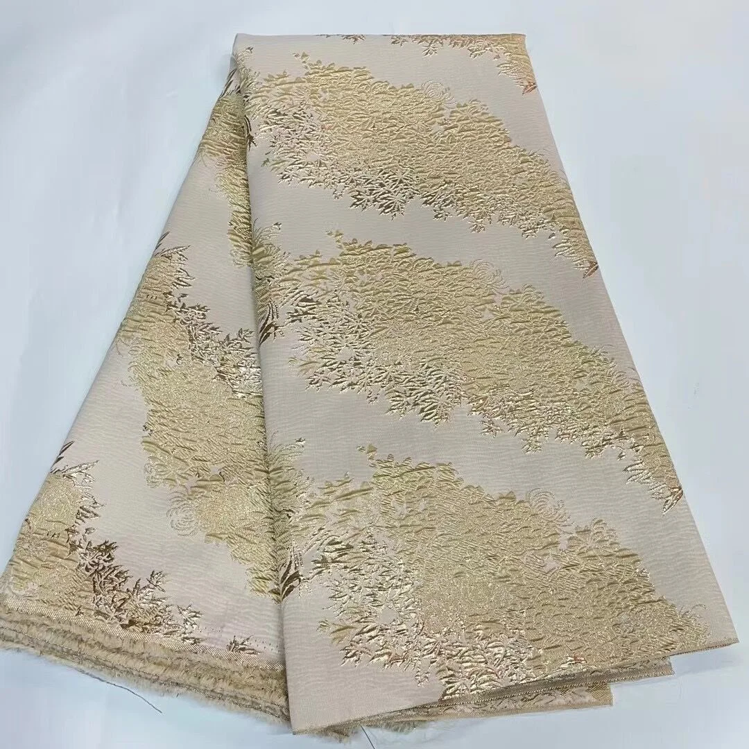 

2023High Quality African Nigerian Tulle Lace Fabric Organza Embroidery Guipure Party Gown Dress Brocade Jacquard Wedding 5Yard