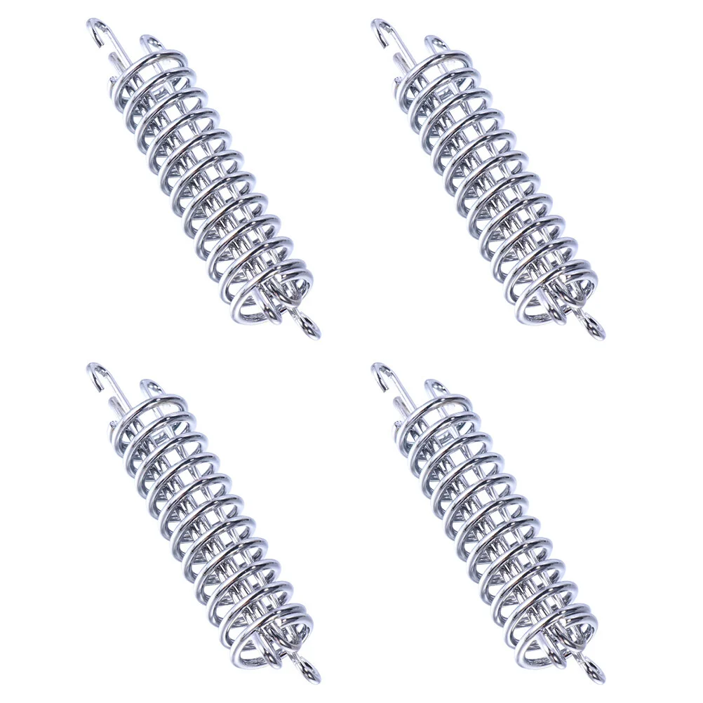 

4 Pcs Camping Tent Snap Hook Outdoor Teepee Awning Fixed Buckles Spring Rope Wind Tether Stainless Steel Ratchet strap