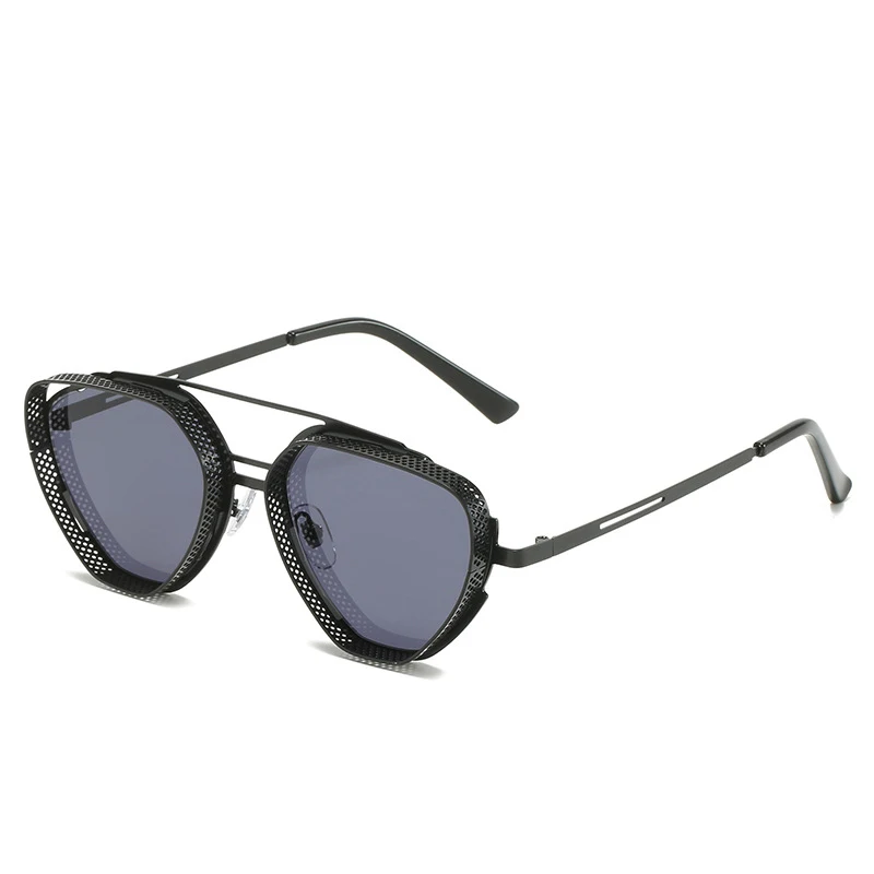 

Metal Personality Steam Punk Men's Sunglasses Women Retro Hollowed-Out Triangular Hip-Gop Sun Glasses