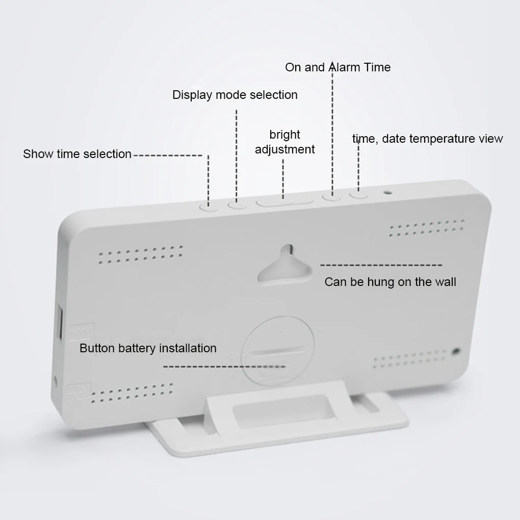 Цифровой будильник светодиодные зеркальные часы с изогнутой поверхностью