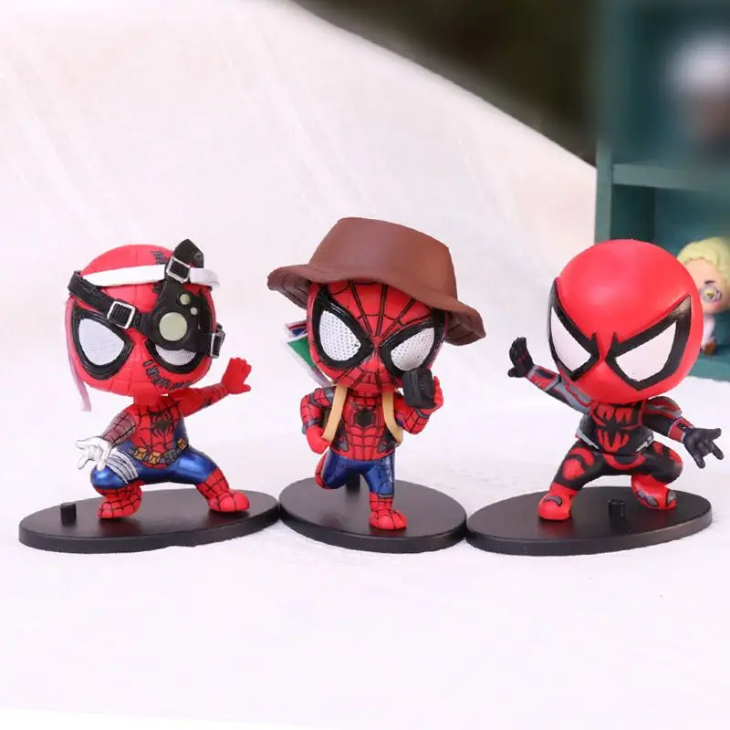 

9CM Marvel's Spider-Man Action Figure Anime Doll Decoration PVC Collection Figurine Toy Model Gift Birthday Christmas Gifts