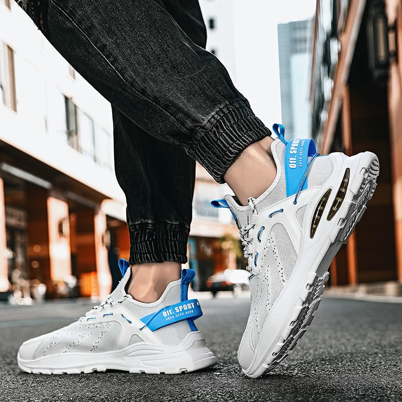 Новинка мужские кроссовки для бега дышащая Спортивная обувь улицы легкая на