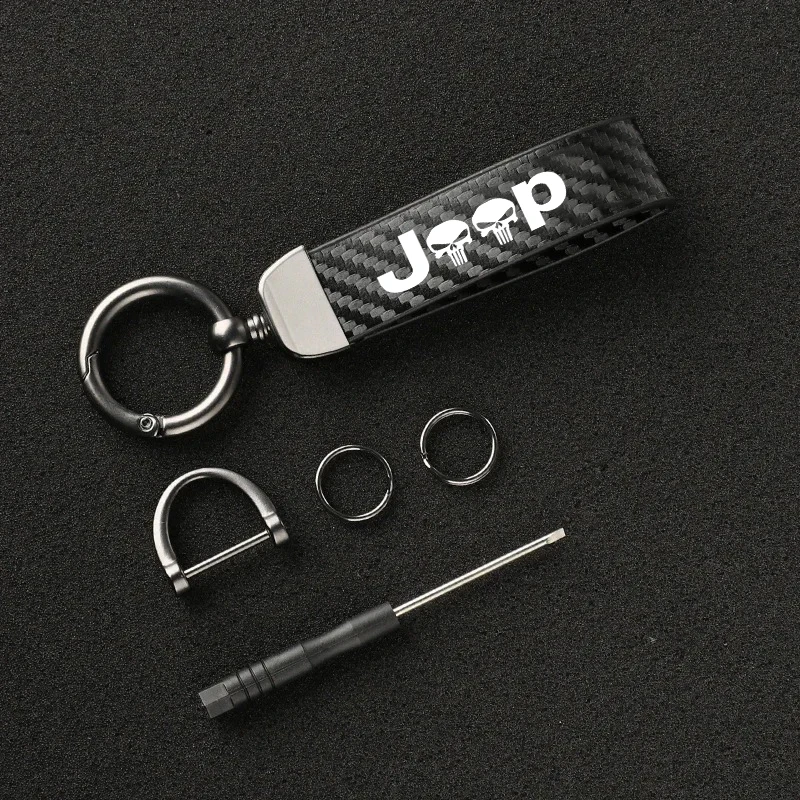 

Брелок Для Ключей Из Углеродного Волокна И Микрофибры Для Jeep Grand Cherokee, Wrangler JK, Gladiator