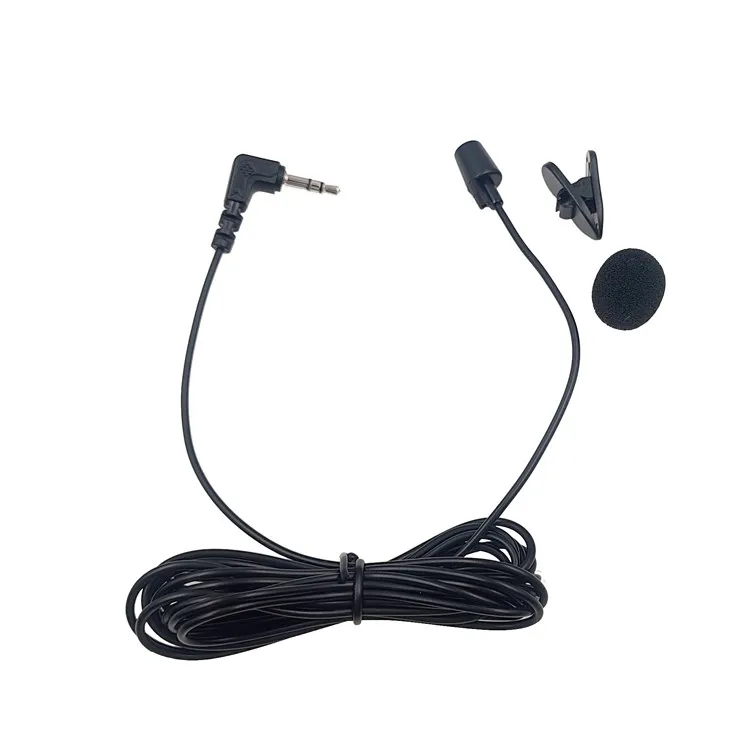 

1pcs Microphone Mini Collar Pin Car Navigation GPS Collar Pin Elbow 3.5mm Microphone With PVC Earphone Cable