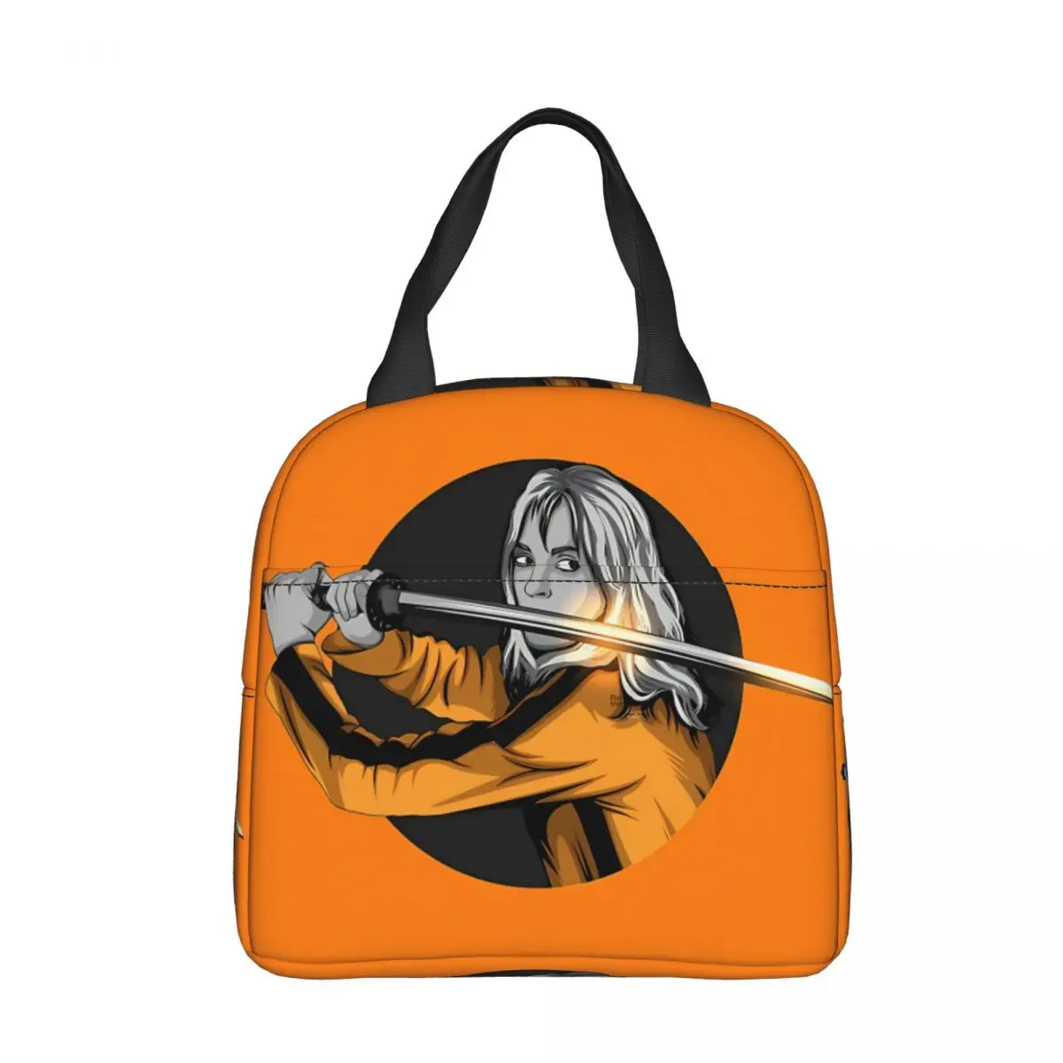 

Uma Thurman Pattern Cooler Lunch Box Movie Kill Bill Mountaineering Thermal Insulation Portable Food Bag