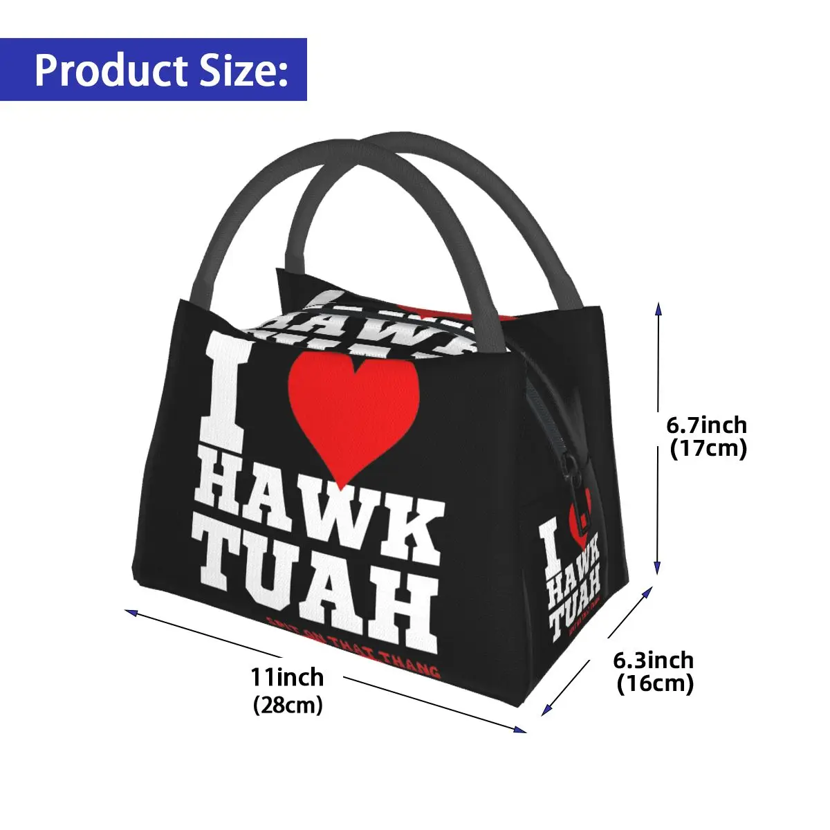 I HEART HAWK TUAH портативная Термосумка для ланча
