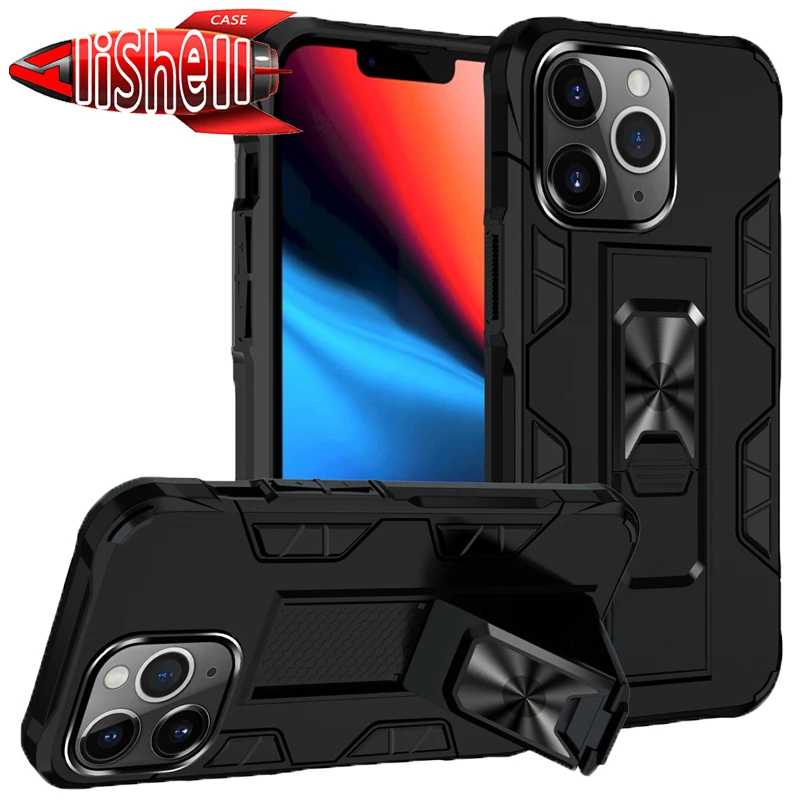 

Alishell Shockproof Phone Case For iPhone6 7 8plus XS XR SE2020 Car Holder Armor Protective Cover For iPhone 11Pro 12Mini 13Pro