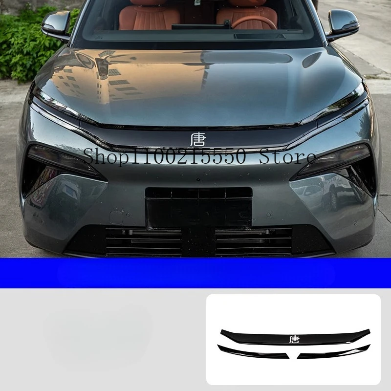 

Автоматическая накладка на переднюю решетку для BYD Tang L 2025-2026, ABS, хромированная/углеродное волокно, передняя гоночная решетка, решетка, рамка, палка
