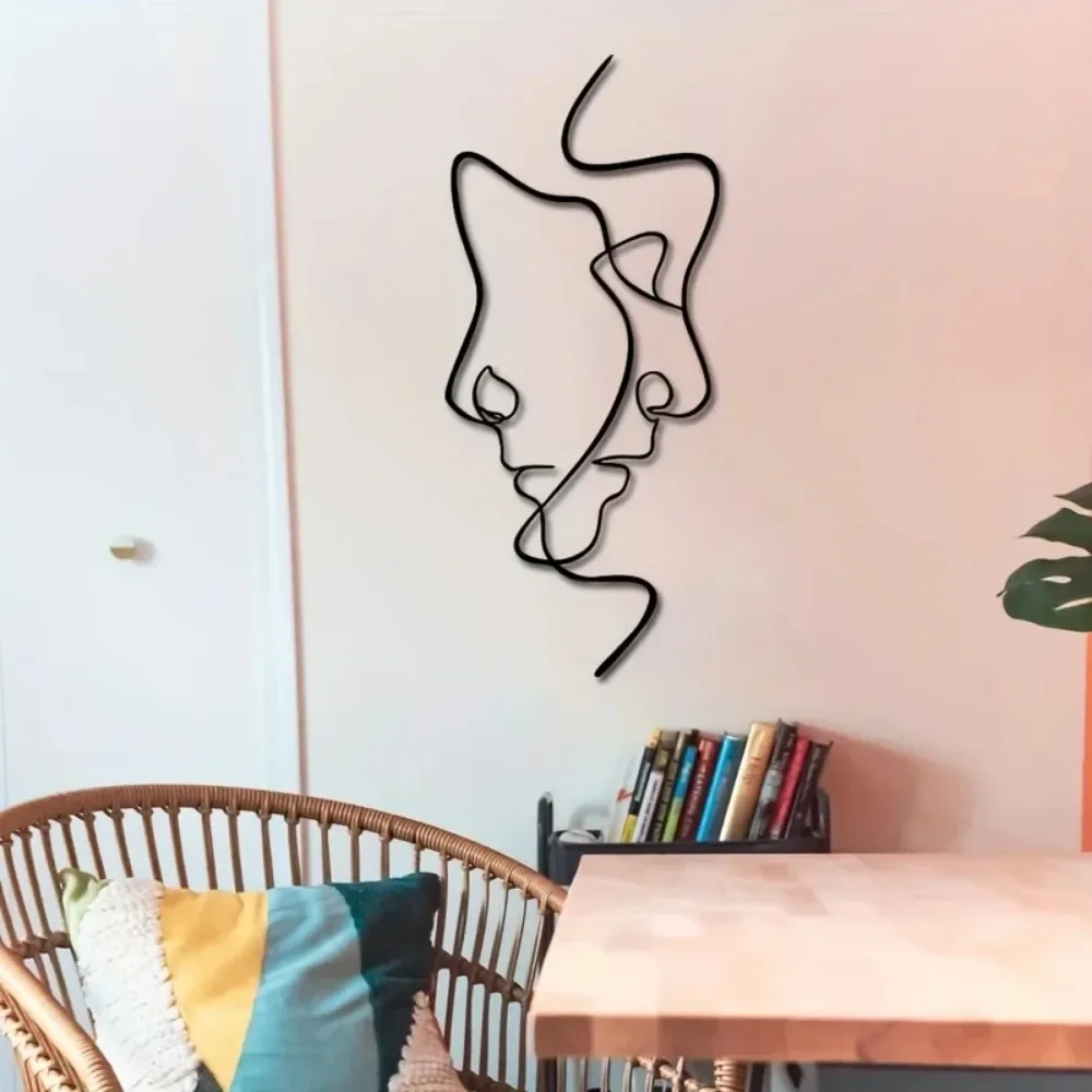 1 Шт. Минималистичные Абстрактные Наклейки На Стену Для Пары Элегантный Домашний