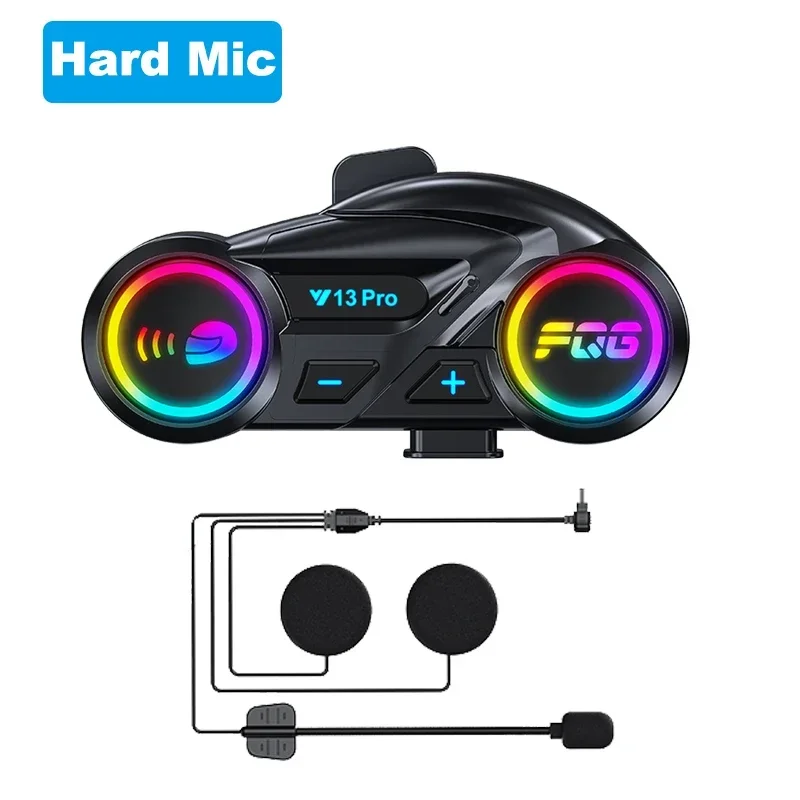 

Y13 Pro Мотоциклетный шлем Bluetooth-гарнитура Домофон Расстояние 500 м Чип V6.0 Стерео FM-радио Смешивание музыки Обмечание ...