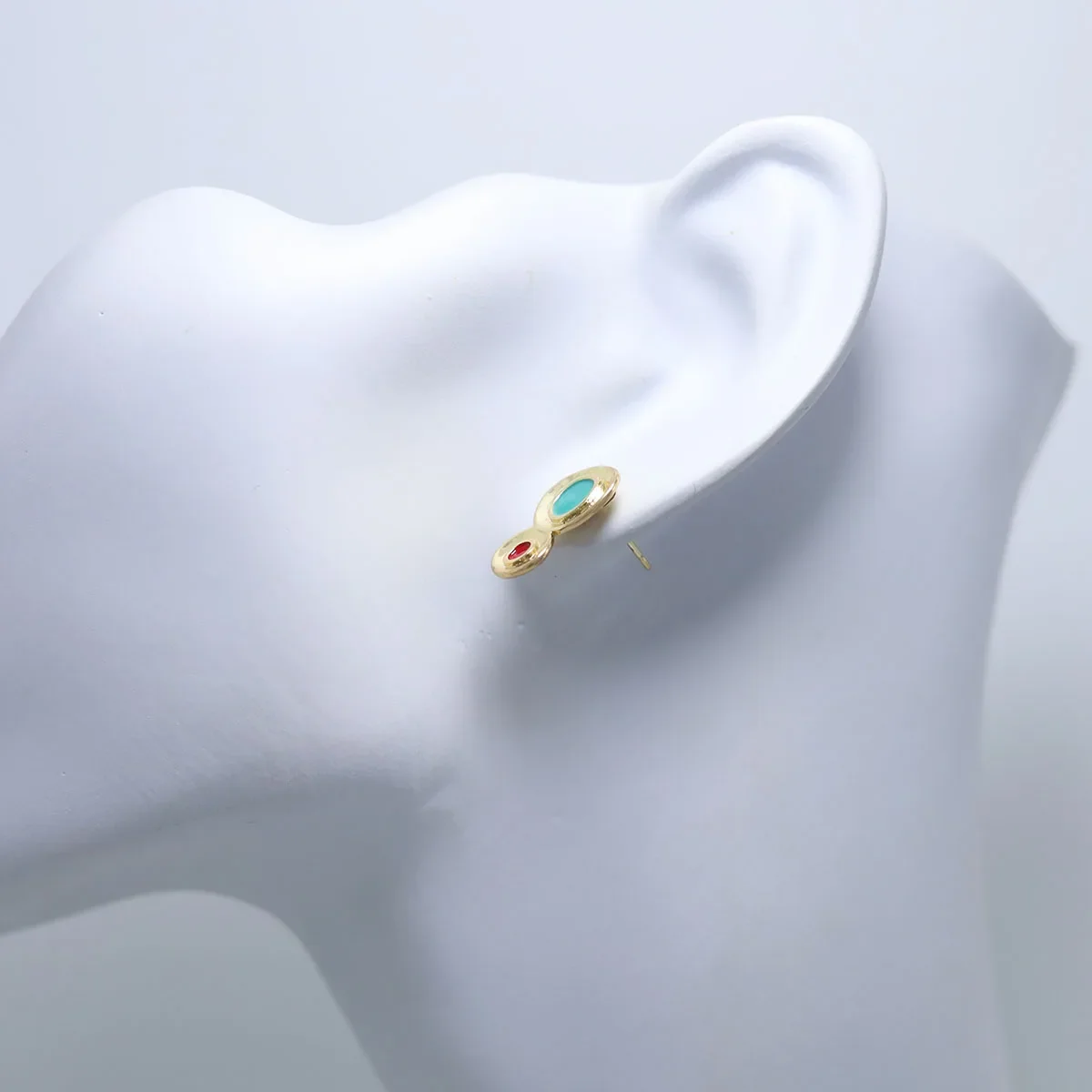 Bilandi модные украшения двухцветные овальные металлические матовые