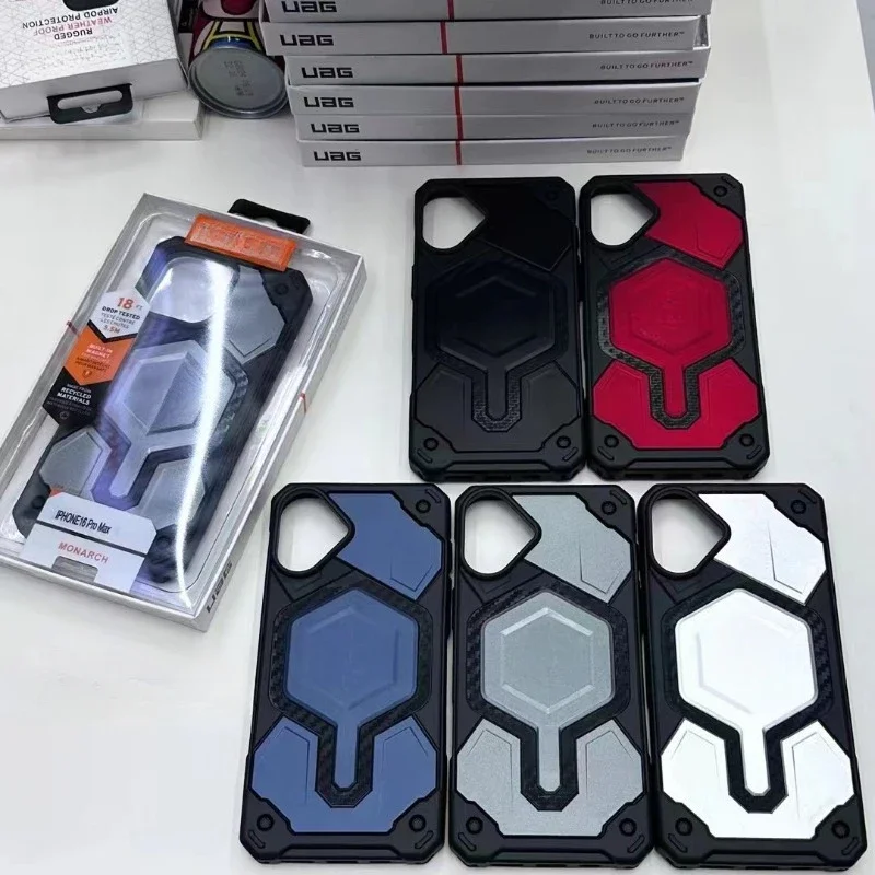 Чехол MagSafe BXU Monarch Pro AG Из Углеродного Волокна Для iPhone 16 Max/Plus/Pro/M — Прочный