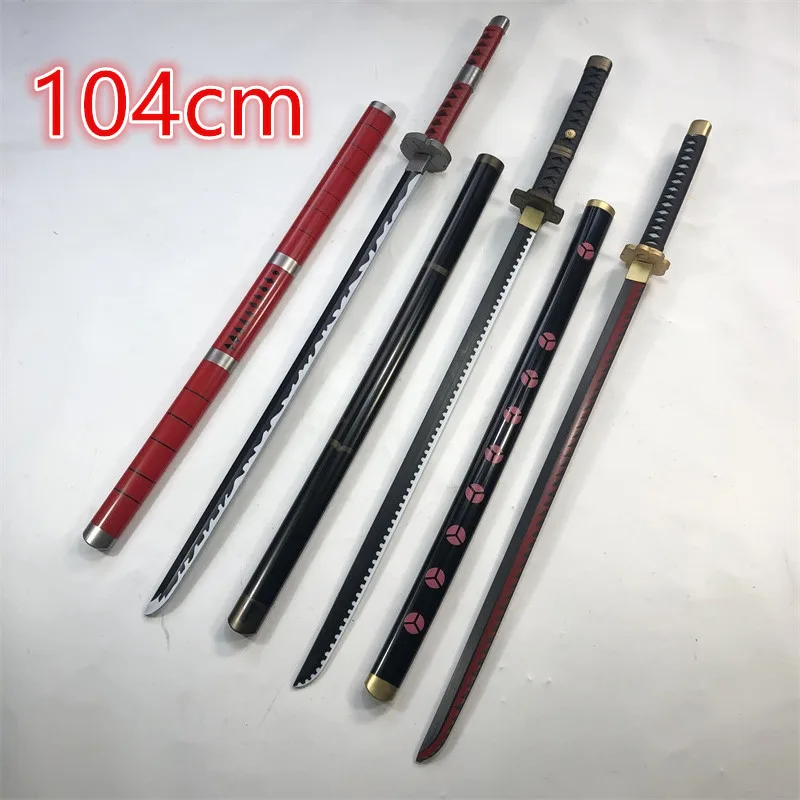 

Cosplay Sword 1:1 Roronoa Zoro Katana Role Playing Wa Michi Ichi Samurai Weapon Sword Knife Safety PU Toy Gift 104cm
