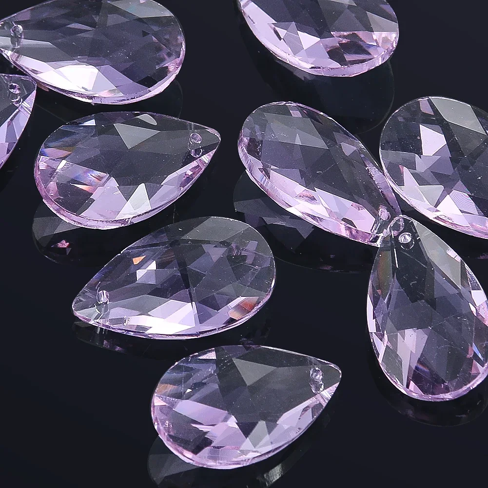 5 шт. 28 мм граненая Призма фиолетовая фотография капли воды стеклянная