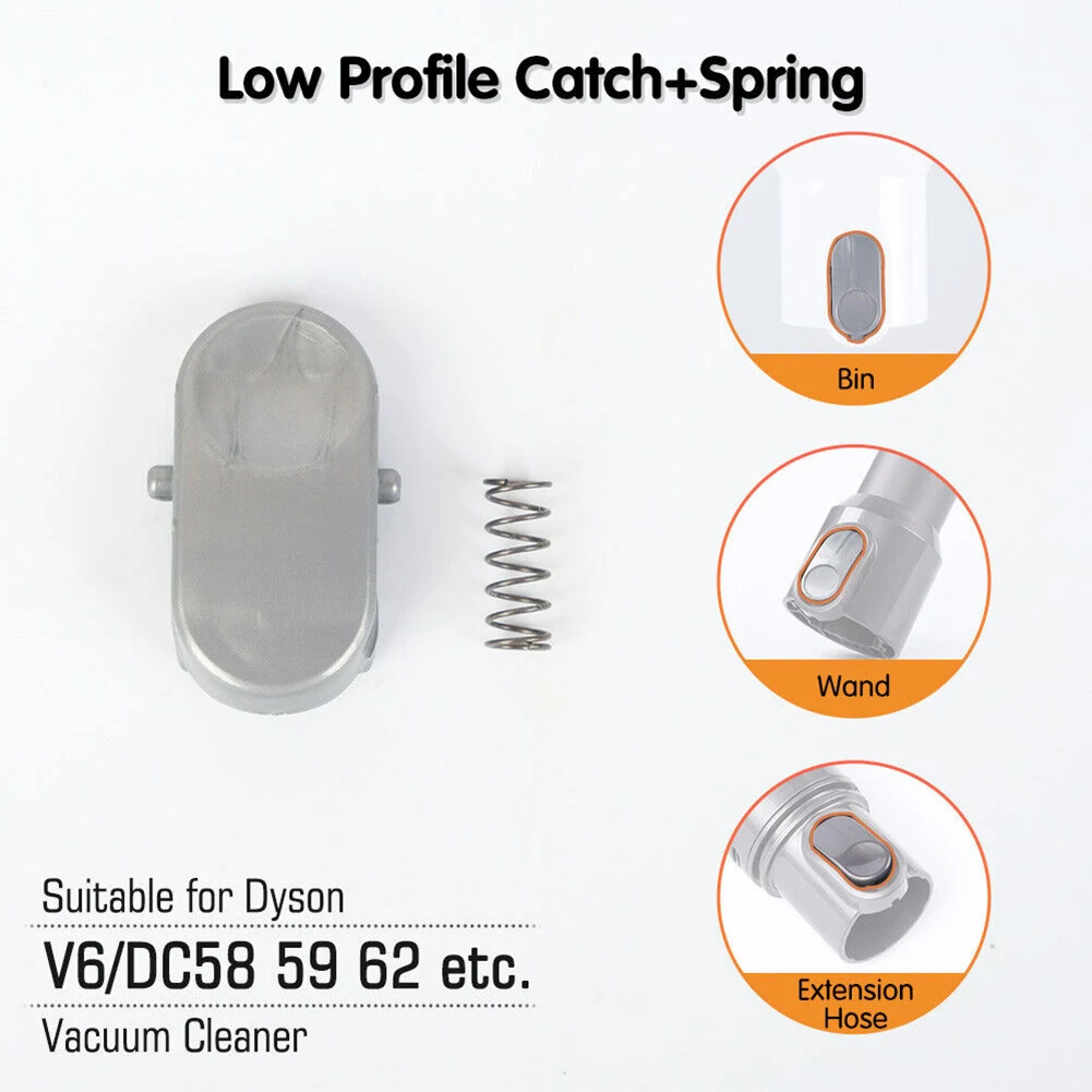 Кнопка + пружинная корзина для пылесоса Dyson V6 DC59 DC58 DC62 SV03 SV05 SV06 SV09, сменная деталь, кнопка с пружиной