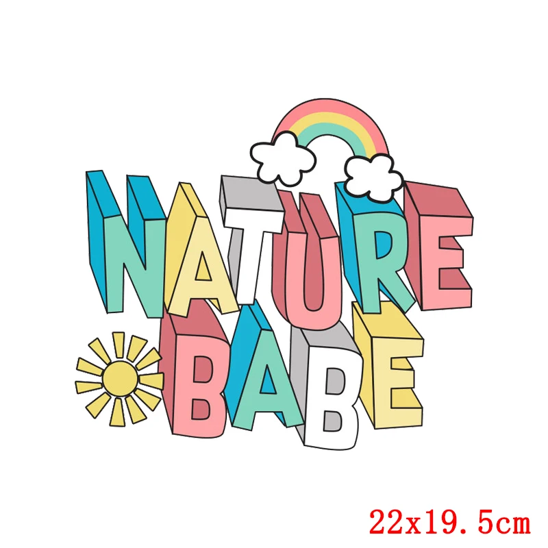 Термоклейкая аппликация Prajna с радужными буквами для одежды |