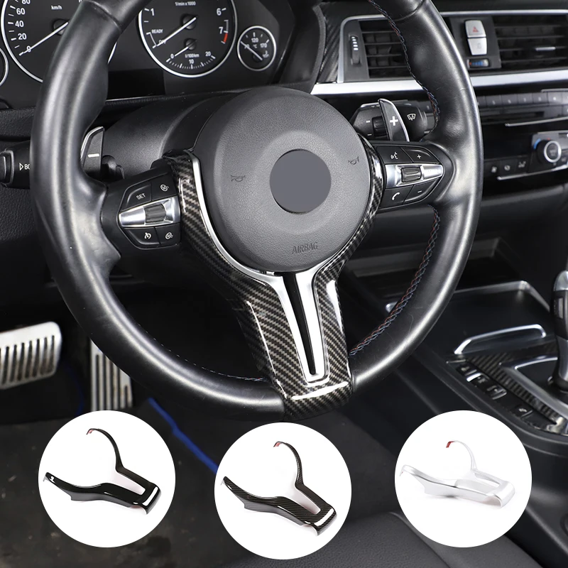 

V-образная отделка на руль из АБС-пластика, декоративная наклейка, Внутренняя Крышка для BMW M Sport Series, автомобильные аксессуары для интерьера